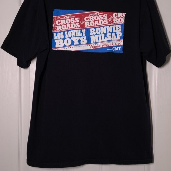 CMT Crossroads: Los Lonely Boys & Ronnie Milsap USED Shirt (L, Y2K, Promo) - Picture 8 of 8